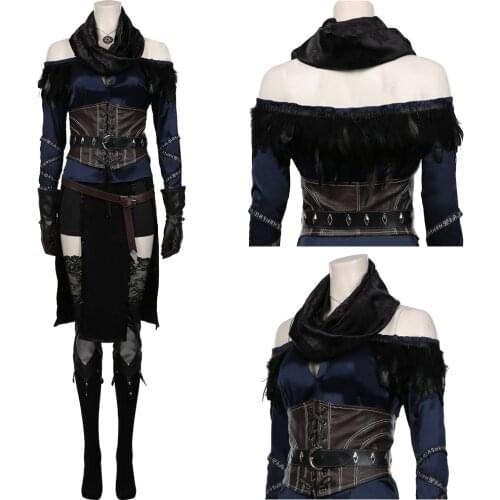 Yennefer Cosplay Costume Top Skirt Outfits Halloween Carnival Suit
