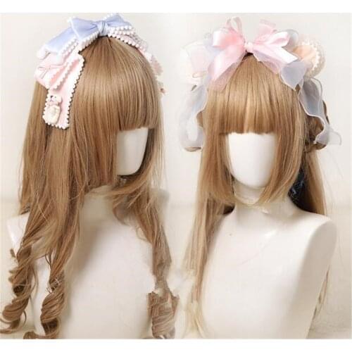 Lolita lace bowknot hairpin KC Hair Accessories Girl Kawaii Hair hoop Cosplay Hair Clasp B999