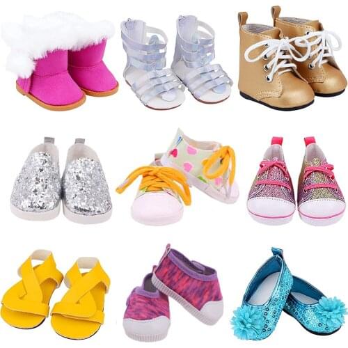 7cm Doll MIx Styles Handmade Boots Canvas Shoes Fit 18 Inch American Girl Doll&43cm Reborn Baby Doll,Russian Shoes Toy,Sale Deal
