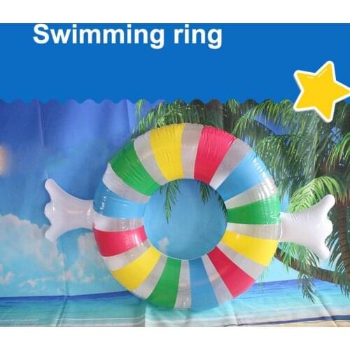 Summer Seat Inflatable Swim Ring Thicken Reusable PVC Portable Safe Adult Candy for Swimming Pool Party Decorations