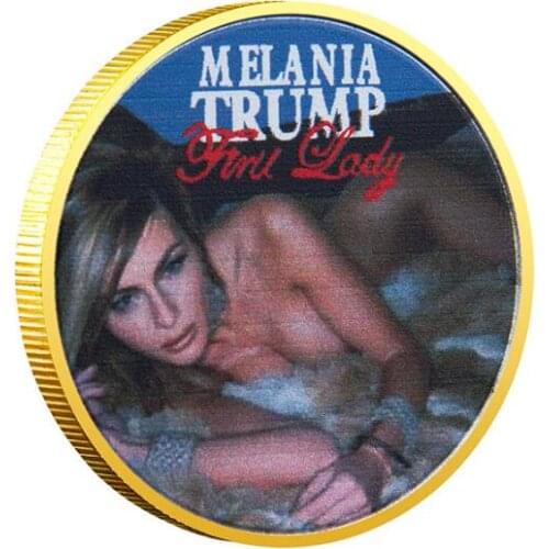 Melania Trump American First Lady Commemorative Coin Coins Melania Trump Coin President Donald Craft Souvenir Gold Silver Metal
