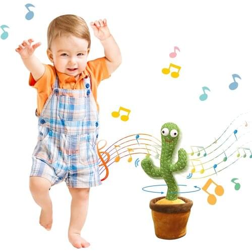 Mfacl Dancing Cactus Education Toy Electronic Shake Dancing Toy Dancing Cactus Early Childhood Education Toy for Children