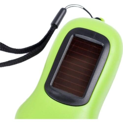 Mini LED Hand Crank Dynamo Solar Power Rechargeable Carabiner Camping Flashlight MAZI888