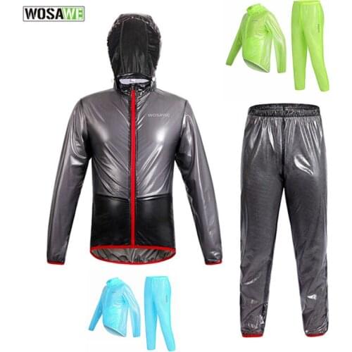 WOSAWE Motorcycle Raincoat Cycling Jackets Waterproof Windproof Outerwear Running Bicycle Rain Jackets Jersey Cycling Clothing