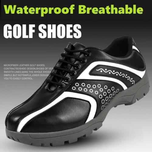 2020 Mens Waterproof Golf Shoes Spikeless/Non-slip Breathable Sports Shoes Male Wear-resistant Training Golf Sneakers