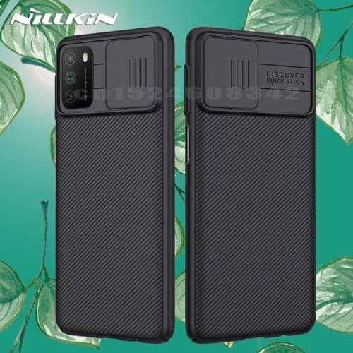 NILLKIN CamShield case for Xiaomi Poco M3 case Slide Lens Camera Protection Case Back cover Global Version cases for Poco M3