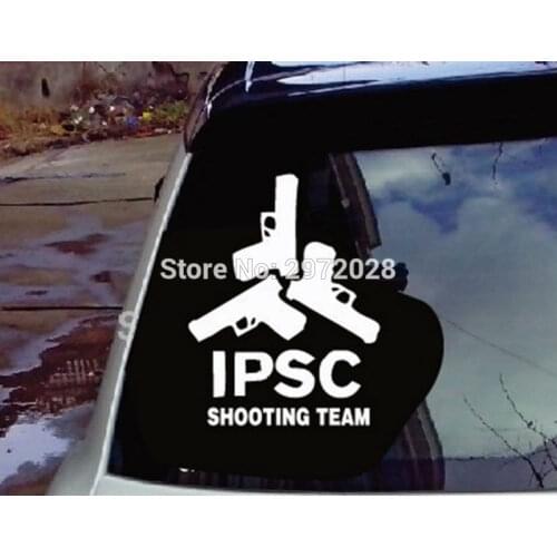 New Design IPSC Shooting Team Reflective Creative Auto Decal Cartoon Car Sticker Bumper Body Decal Creative Pattern Vinyl