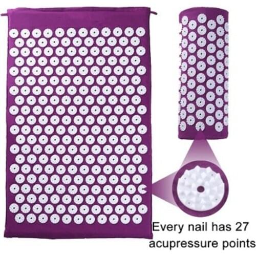 Massager Cushions Lotus Acupressure Mats Pillow Yoga Mats Relieve Back Pain Spike Mat Head Neck Foot Anti-stress Needle Massager