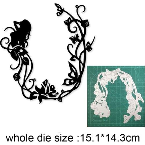 Mermaid Lace Vine Butterfly Metal Cutting Dies Stencils for DIY dies Scrapbooking embossing die cut paper Card Making craft dies