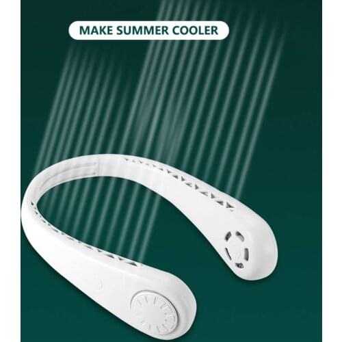 Neck Fan Portable Bladeless USB Rechargeable Mute Sports Fans for Outdoor Ventilador Portable Cooling Lazy Fan