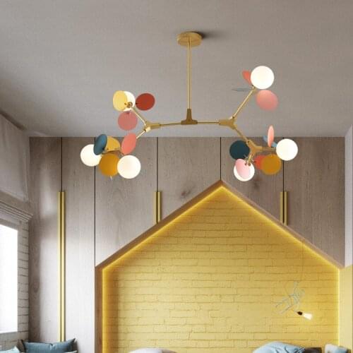 Modern LED chandelier LightsColorful ceiling chandelier Lighting Living Room Bedroom Dining Room Loft Home Decor Light Fixtures