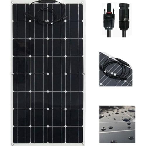 Super portable thickness 2.5mm100W Solar Panel Monocrystalline Photovoltaic PV Solar panel,12V Battery Charging