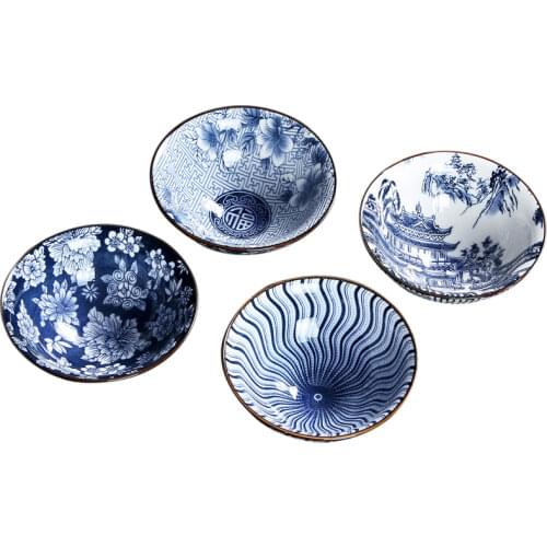 NEWYEARNEW 1piece 30ML Ceramic Tea Wine Cups Retro Single Handpainted Tureen Tea Set Business Gift Teaware