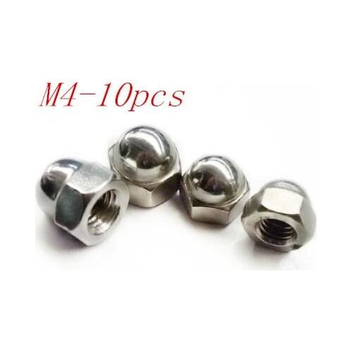 Metric M4 304 Stainless Steel Hex Head Dome Cap Protection Cover Nuts Acorn Nuts 10pcs/Lot Free Shipping