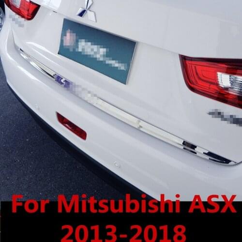 For Mitsubishi ASX 2013-2018 Stainless Steel Trunk Rear Protector Trim Cover Rear Bumper Protector Sill Car Tail Door Trim