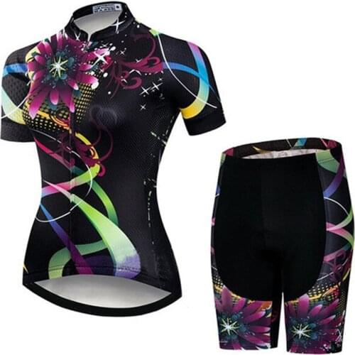 Retro Cycling Uniform For Women Team Short Sleeve Bicycle Sets 2021 New Fashion Summer Bike Suit MTB Female Bicycle Clothes