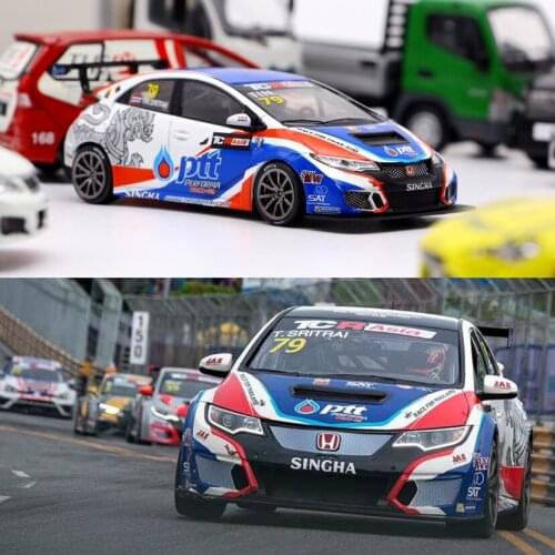 1:43 TARMAC WORKS 2017HONDA CIVIC TYPE R FK2 TCR Limited Collector Edition Metal Diecast Model Toy Gift