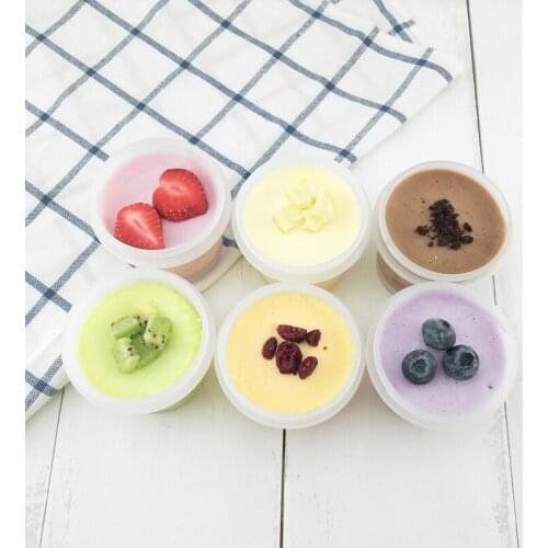 100ml Plastic Ice Cream Cup with Lid DIY Cake Dessert Smoothies Cups Ice Cream Tools W9236