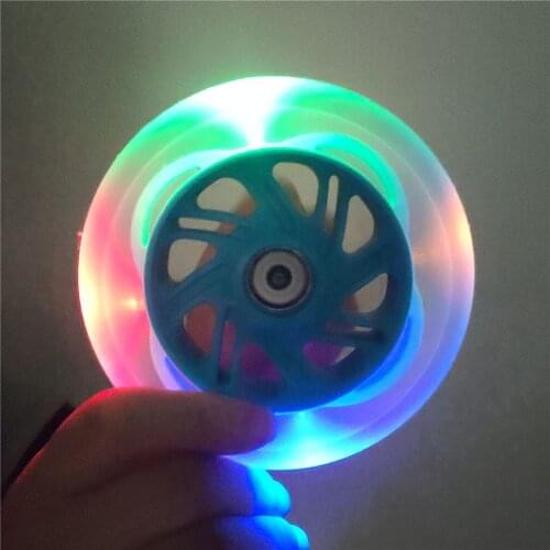 【125MM LED】HOOMORE Inline Speed Skates Wheel Pink Blue 85A Road Track Skating 125 Wheels for Asphalt Street Race 125mm LED Flash