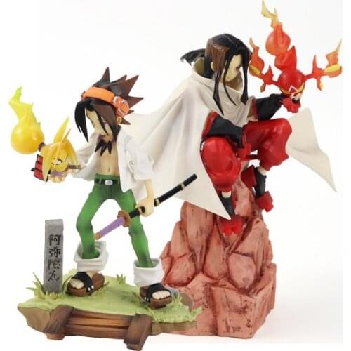 17-24cm ARTFX J Anime Shaman King Yoh Asakura Haou Asakura 1/8 Scale Boxed PVC Action Figure Collection Model Doll Toys Gift