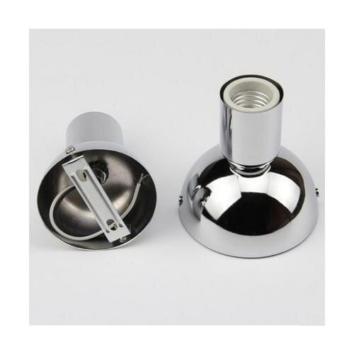 2pcs/lot E27ceramic Lamp holder with 100mm metal mounted cover/ e27 lamp socket / Ceramic E27 Light base With 10cm Wire