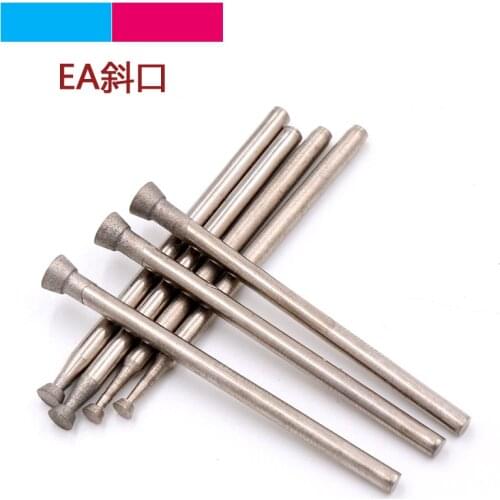 5pcs 1200 Grit Diamond Grinding Head 2.35mm Shank Grinding Needle Bits Burrs for Jade Polishing Drill Bit Rotary Tools EA Needle