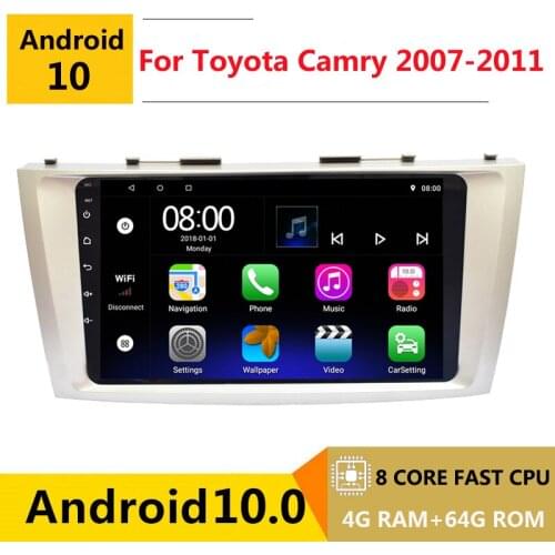 2 din android 10 car radio auto stereo for Toyota Camry 40 50 2007 2008 2009 2010 2011 navigation GPS DVD Multimedia Player