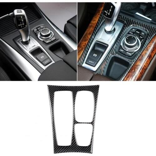 Car Sticker Clear Texture Waterproof Sticker Car Carbon Fiber CD Control Frame Sticker for BMW Left Right Drive toyota auris