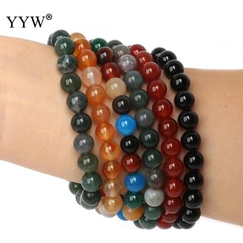 17 Material Natural Stone beads Bracelet 6mm Tiger Eye Sodalite Gem stone Beaded Stretch Bracelets Bangles For Women Men Jewelry
