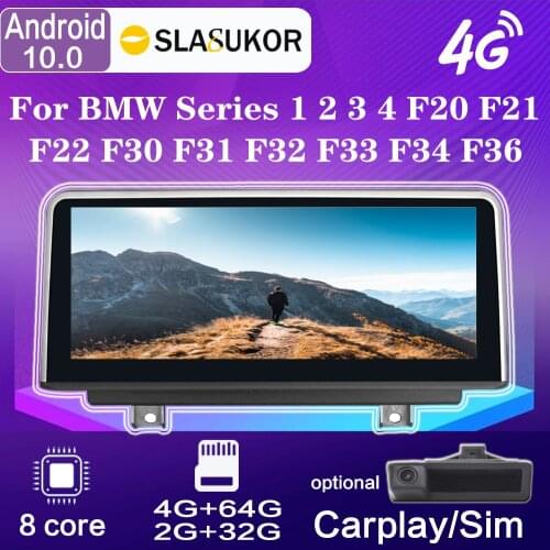 CarPlay Android 10 Auto Car Multimedia Display Screen For BMW Series 1 2 3 4 F20 F21 F22 F30 F31 F32 F33 F34 F36 GPS Navigation