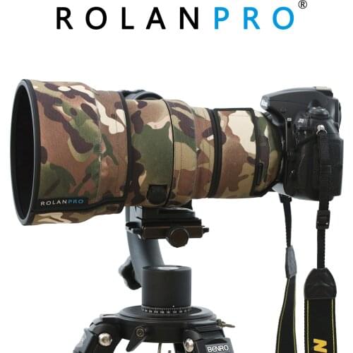 ROLANPRO Nylon Camouflage Lens Clothing Rain Cover for Nikon AF-S 200mm f/2G ED VR I and II Generations Lens Sleeve Guns Case