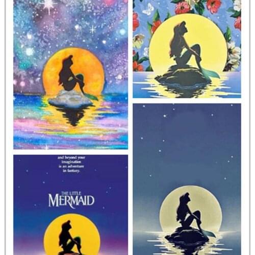 Disney Princess 5D DIY Diamond Painting Cross Stitch Kits Diamond Embroidery Full Mosaic Rhinestone Crafts for Home Decor