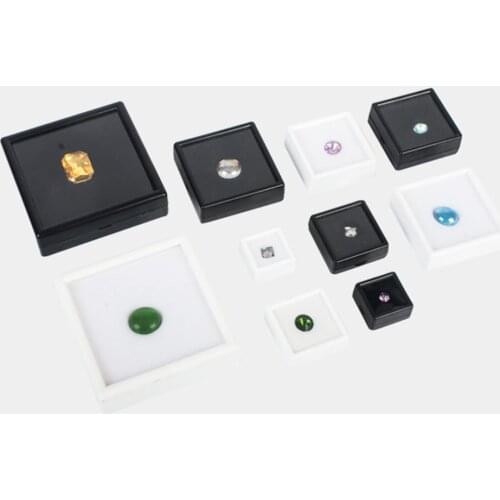 Acrylic Gem Jar Foam Insert Tray Jewelry Display Organizer Gemstones Beads Storage Case