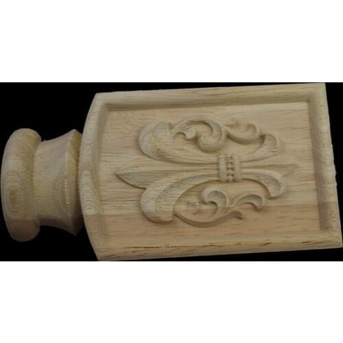 HOT Rubbe Round Wood Carved Applique Retro Furniture Crafts Decor Wooden DIY Letters Vintage Home Decoration