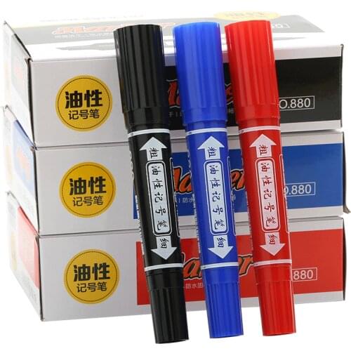 Hero 880 double head oil Mark pen thick disc CD marker does not fade