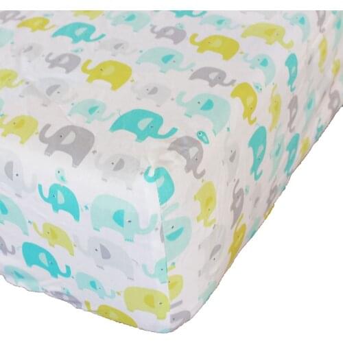 Cotton Crib Fitted Sheet Soft Baby Bed Mattress Cover Protector Cartoon Newborn Bedding CRIB SHEET For Cot Size 28''x52