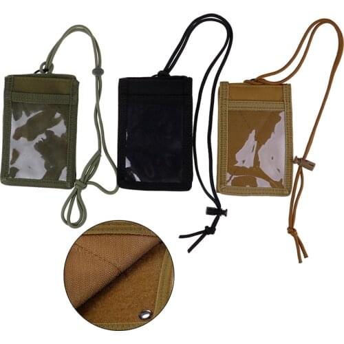 ID Card Holder Army Fan Tactical ID Card Case Patch Neck Lanyard and Credit Card Organizer HOT SALE