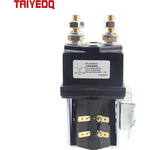 CZW400A DC Contactor Normally Open DC Contactor for construction machinery telecommunication equipment 12V 24V 36V 48V 60V 72V