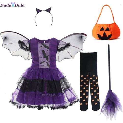 Halloween costume for kids baby girls children vampire witch costume girl cosplay Carnival Party princess fancy dress up clothes