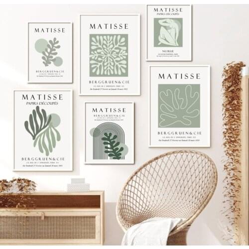 Matisse Woman Coral Succulents Abstract Wall Art Canvas Painting Nordic Posters And Prints Wall Pictures For Living Room Decor