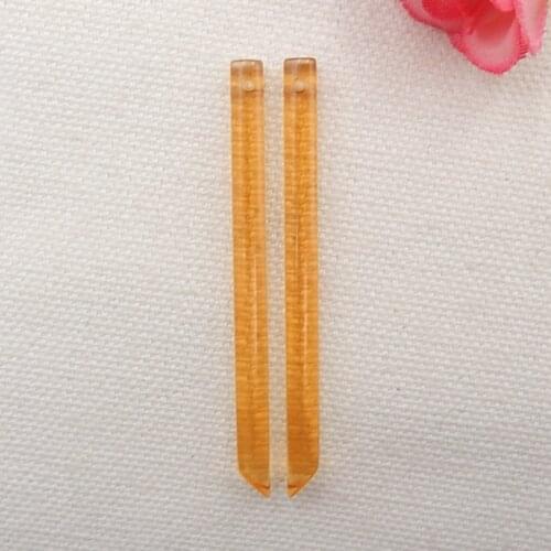 Charms jewelry earring Natural Yellow Quartz Long Stick Fashion Earring bead sets For Women 56x4x4mm,4.2g