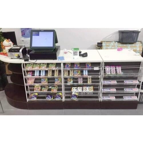 Supermarket checkout counter small shelf convenience store checkout counter in front of the condom shelf snack gum display shelf