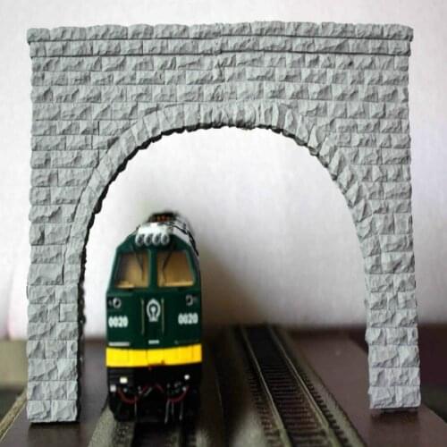 2018 New Arrival Train Model Sandbox Accessories - HO Ratio Double Line Tunnel Mouth Extra-wide Corner Dedicated