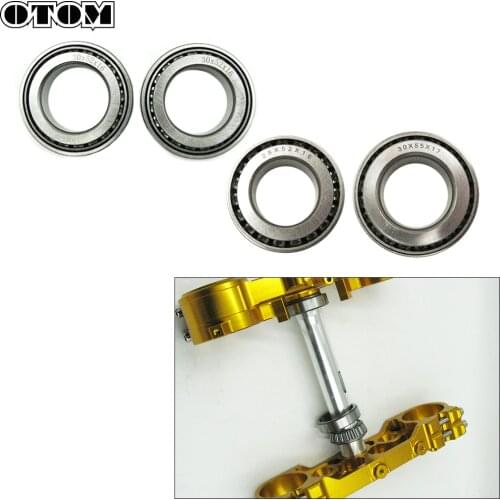 OTOM 1 Pair Motorbike Steering Head Stem Bearings Off Road Motorcycle Taper Roller Bearing Kit For SUZUKI RMZ250 RMZ450 RMX450