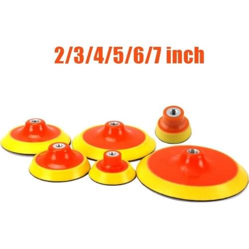 1pc 2"/3"/4"/5"/6"/7" Backer Plate Backing Polishing Pad For Car Auto Buffing Hook Loop Sanding Disc Pad Drop Ship Parts