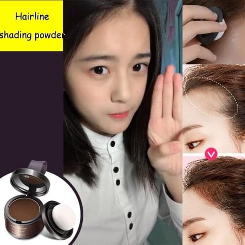 Hairline Shadow Powder 4 Color Quick Hair Repair Puff Filling in Thin Hair SANA889