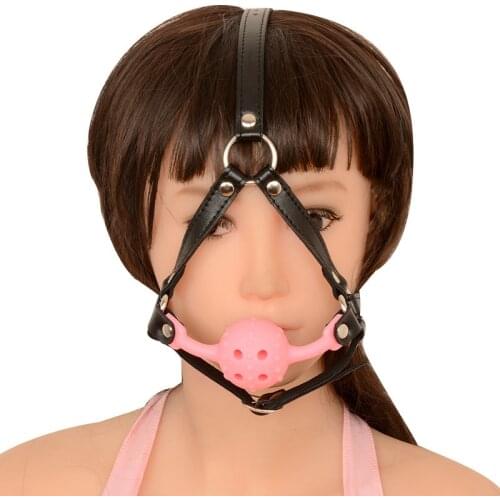 Sex belt Strap Head Harness Open Mouth Plug Oral Gag Adult Games Fetish Bondage Restraints Mouthwatering Sex Toys For Couples
