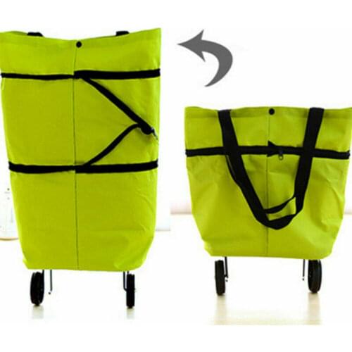 Folding Bags wheels on Trolley Lightweight Grocery Shopping Foldable Shopper