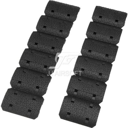 Airsoft Tactical 12-PC 12pcs Type2 MLOK M-LOK Rail Cover Set handstop hand stop protector (Black/Tan/Delux)