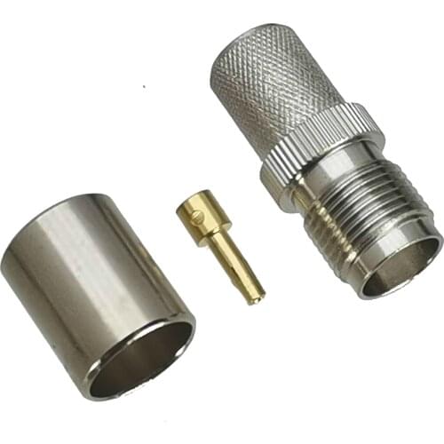 1Pcs Connector TNC Female Jack Crimp RG8 LMR400 RG213 Cable RF Adapter Coaxial High Quanlity 50ohm Brass